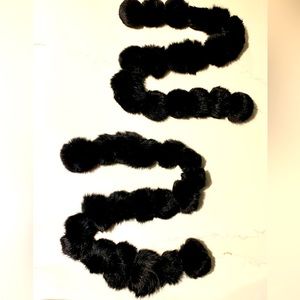 Black Fur Scarfs